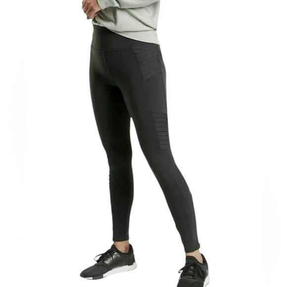 Athleta Delancey Moto Tight Women's Activewear Pants - Black, Size: S (598323) - Picture 3 of 9